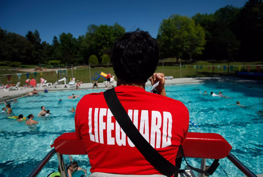 Lifeguard at pool event